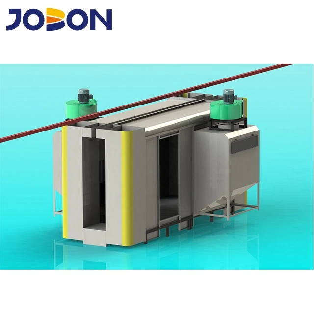 Electrolytic Galvanized Steel Material Double Station Powder Coating Booth High Precision Filters
