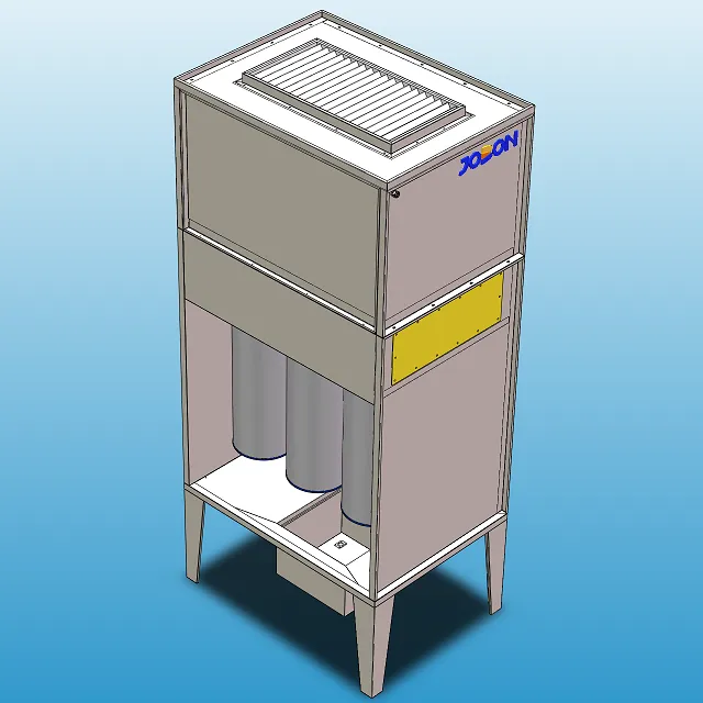 Sistema de recuperació de pols d'esgotament interior d'una sola etapa
